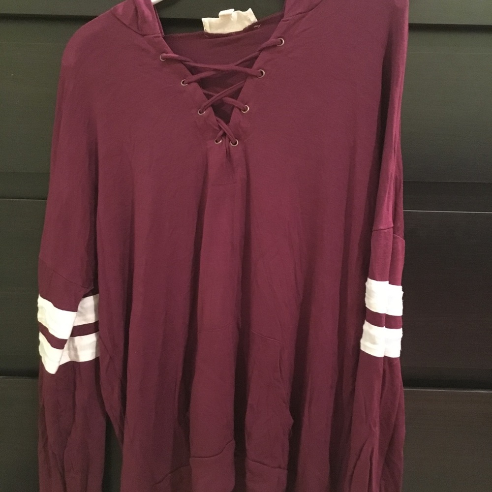 NWOT PINK maroon sweater